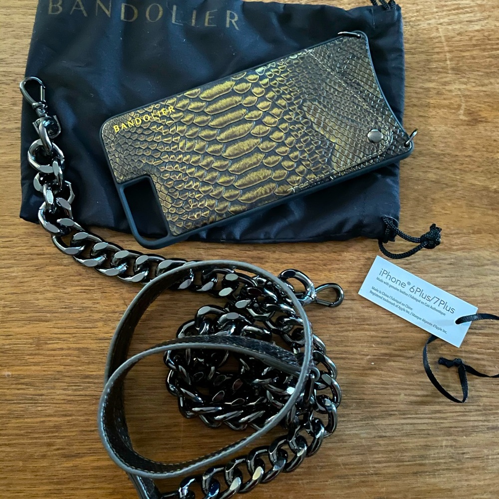 Bandolier “Jun” phone case + crossbody strap;
